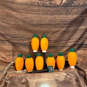 Carrot String Lights - Orange & Green Decorative solar lights